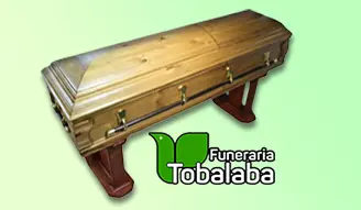 Ataúd del plan Servicio Estándar – Funeraria Tobalaba, Santiago